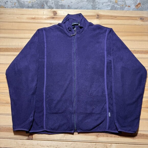 Vintage 90s Patagonia Full Zip Mock Neck Fleece Gorpcore Jacket USA Women's - XL - Picture 1 of 11